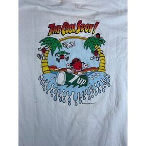 VTG 90s 7 Up Cool Spot The Cool Spot Promo Merch Shirt Mens XL Soda Streetwear